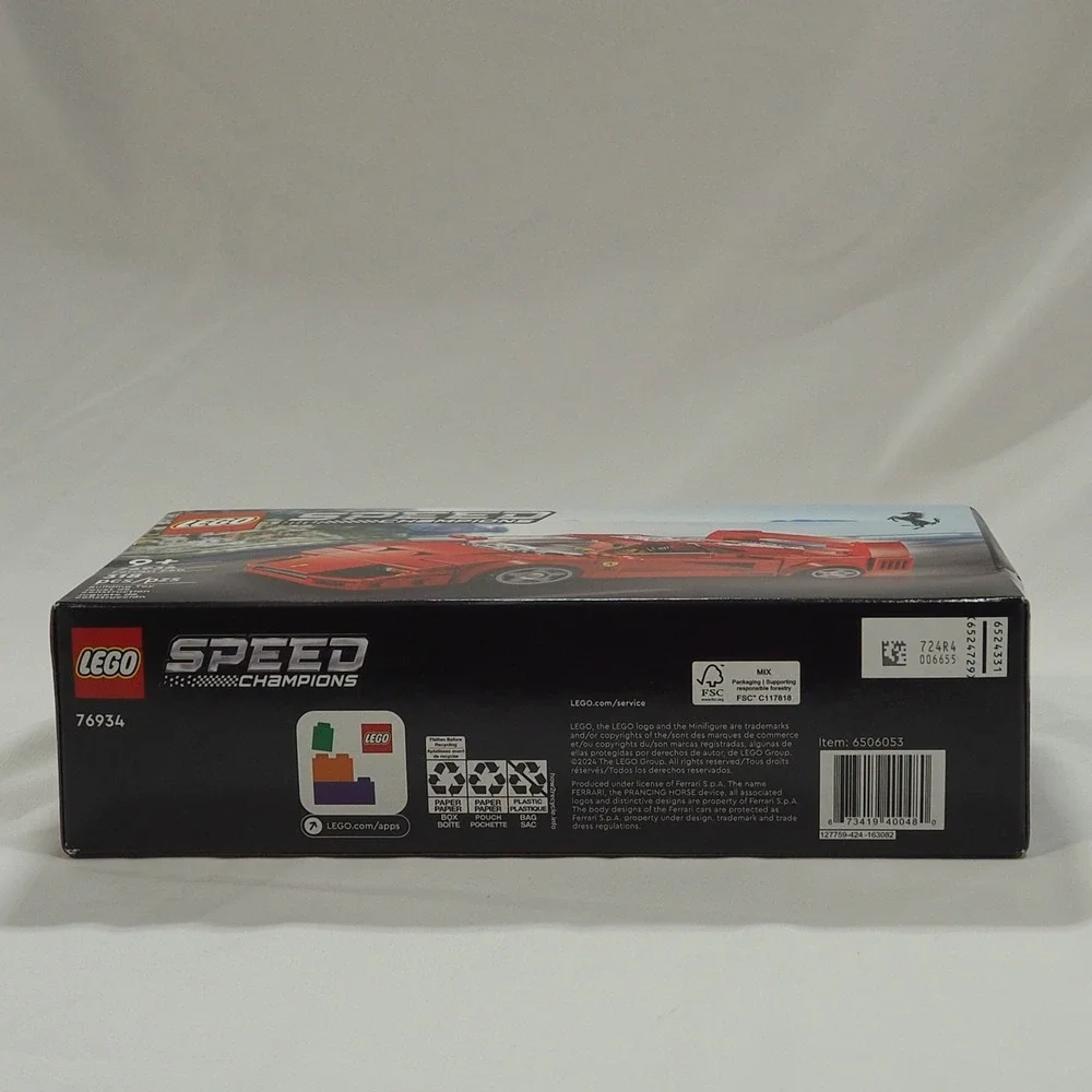 LEGO 76934 Speed Champions Ferrari F40 Supercar 318 pcs Race Car Sealed Unopened